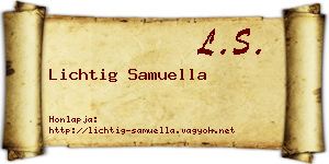 Lichtig Samuella névjegykártya